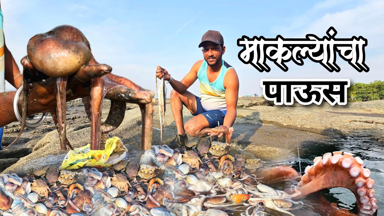 CATCHING GIANT OCTOPUS  | आज Elephanta Island वर पकडल्या मोठ्या मोठ्या माकल्या | dangerous😱 Fishing 