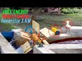 How to Make Free Energy Water Turbine Generator 3 KW 230 Volt Free Electricity Generator