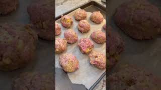 Cornbread stuffing meatballs shorts