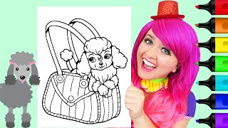 Coloring a Puppy in a Purse | Markers