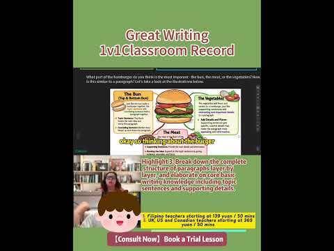 🍔 Treasure English Writing Class! Master Paragraph Structure with the Hamburger Method