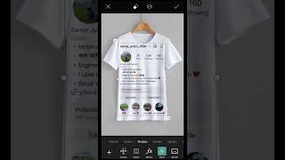 T shirt Me Instagram Screen shot Photo Editing #shorts #viral