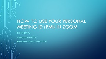 How To Use Your Personal Meeting ID (PMI) in Zoom