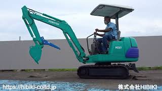 コマツ PC07 ミニユンボ 小型 軽油 pc07-2 KOMATSU ディーゼル  ユンボ ゴムキャタ 油圧ショベル 1トン コマツ PC07-2 ミニユンボ（ミニ油圧ショベル）~1t 中古重機・建機販売