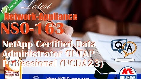 100% Guaranteed NS0-163 NetApp Certified Data Administrator ONTAP Professional Actual Questions