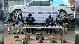 Aseguran armas explosivos y vehiculo blindado en Tamazula y Badiraguato