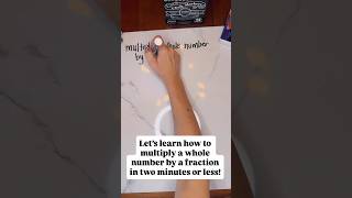 Let’s learn how to multiply a whole number times a fraction in two minutes or less!