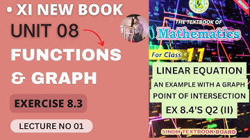XI New Book | Lecture 01 | Ex 8.3 | UNIT 08 | Functions And Graph | Sindh Text Book Board