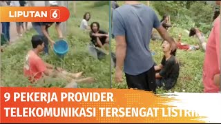 9 Pekerja Lapangan Provider Telekomunikasi Alami Luka Bakar Usai Tersengat Listrik | Liputan 6