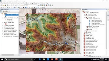 ArcMap NRCS Engineering Tools - Demonstration of Watershed Delineation Tool (Version 10_5)