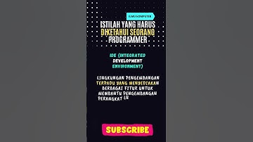 IDE _ Istilah-istilah dalam dunia programmer  #shorts