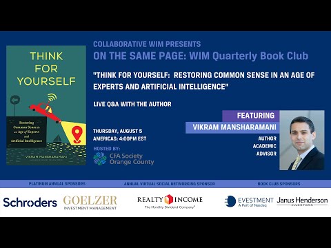 Q3'21 Collaborative WIM Book Club, ft. Vikram Mansharamani (Hosted by CFA Society OC for Americas)