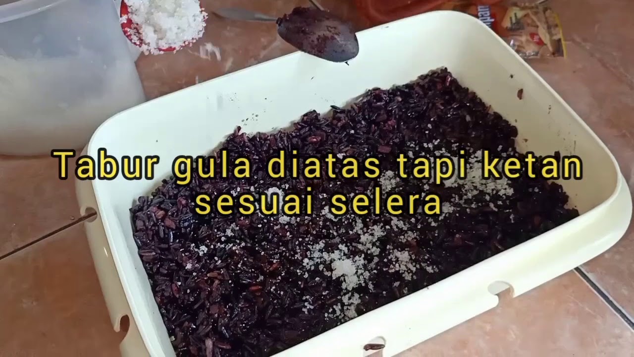 Membuat fermentasi tape ketan hitam dengan fermipan sebagai raginya