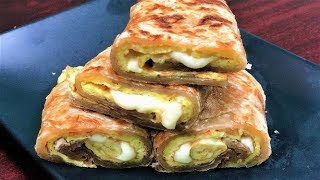 2 min Crispy Egg Roll Paratha | Egg Roll with Frozen Paratha | Breakfast /Lunch Box Ideas For Kids