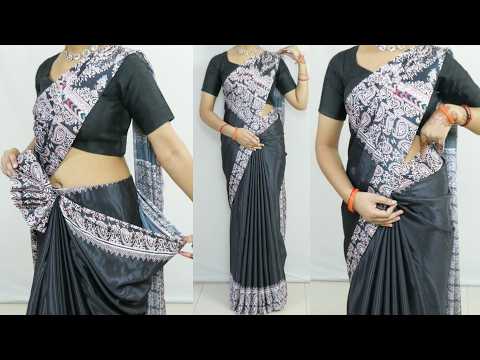 Most Beautiful Super Silk Saree Draping tutorial For Girls | Perfect saree draping For Beginners