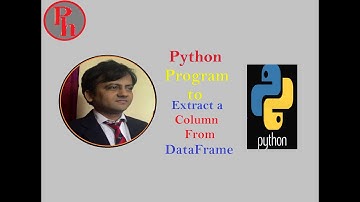 Series Program to extract first column of DataFrame