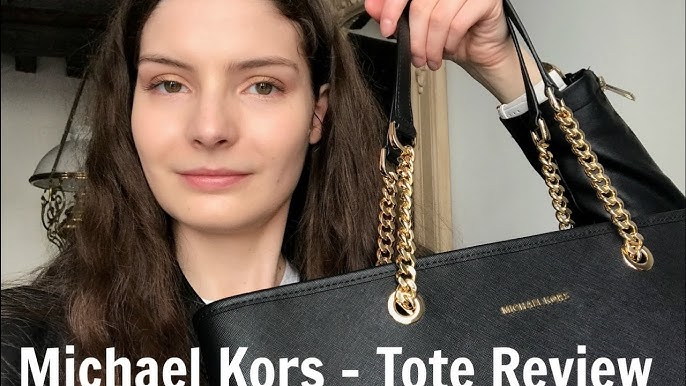 MICHAEL KORS - on SALE with 25% off - JET SET TRAVEL LARGE SAFFIANO LEATHER  TOTE - REVIEW/MODSHOTS 