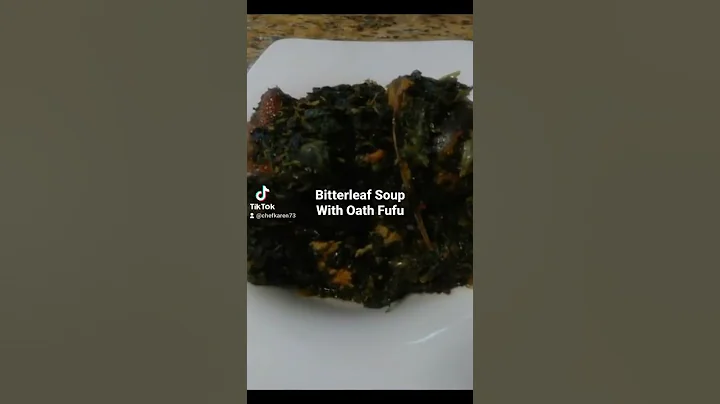 Delicious HomeMade Bitter leaf Soup With Oath Fufu.😋😋  Don't forget to subscribe and share, please.