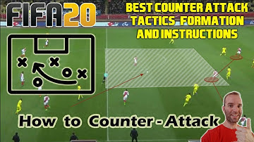 BEST COUNTER ATTACK Formation, Tactics and Instructions - FIFA 20 TUTORIAL