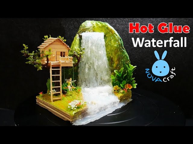 Glue Gun waterfall- Very Easy Step by Step Tutorial - Crafts By Ria