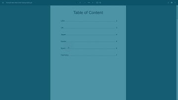 Adding table of content to your PixelPerfect report