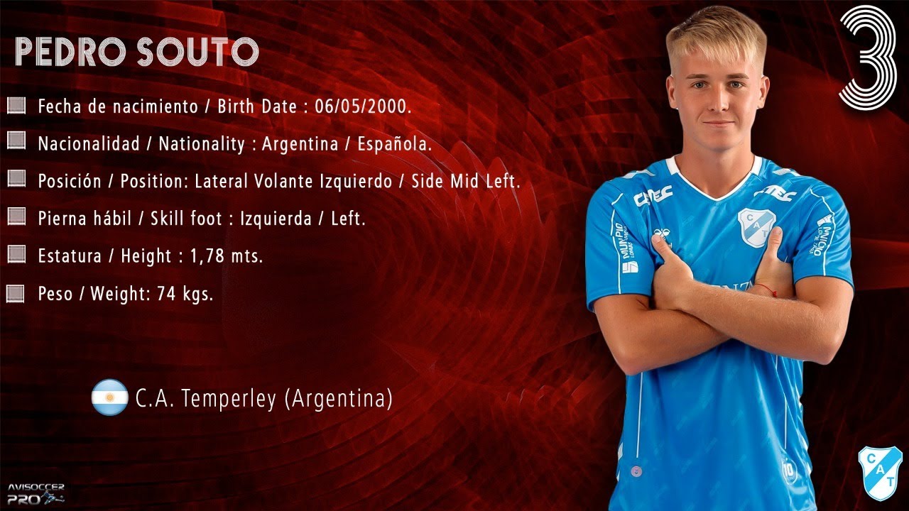 Pedro Souto #3 // Lateral Izquierdo - Mid Side // Left Temperley 2022