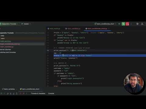 Python Logical Membership and Ternary operators Tutorial (Conditional Statements)