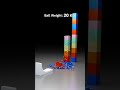 1Kg vs 40kg Ball in Structure Demolition Simulation #physics #shorts