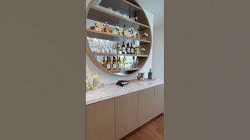 Adorable Dining Table Setup with a Fantastic Modern Bar