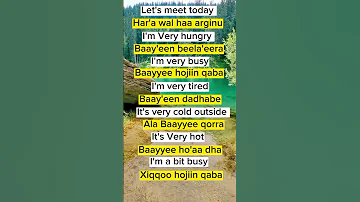Learn English By Afaan Oromo Languagelearning Oromo 