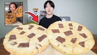 TikTokでよく見る巨大クッキーを作ってみた！！