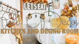 RELAXING 🍂 FALL DECORATE WITH ME 2022 : FALL KITCHEN AND DINING ROOM DECOR : HOW TO DIY FALL GARLAND