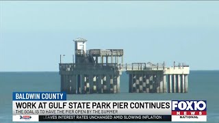 Work at Gulf State Park Pier continues