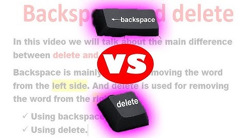 Use of Backspace and Delete Keys on Keyboard | Backspace key Vs Delete key