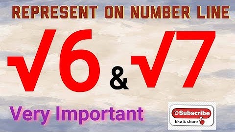 Represent √6 and √7 on Number Line