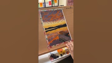 Painting on #grandink tabletop easel #art #gouachepainting #shorts #artsupplies  #viral