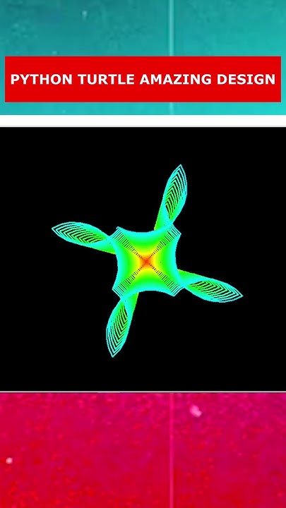 Python Turtle Graphics Code-Amazing Alien 4-Wings Shape Drawing. - YouTube