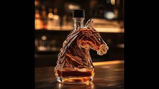 Horse animal whiskey bottle, animal whiskey decanter, custom design#glassware #whiskeydecanter