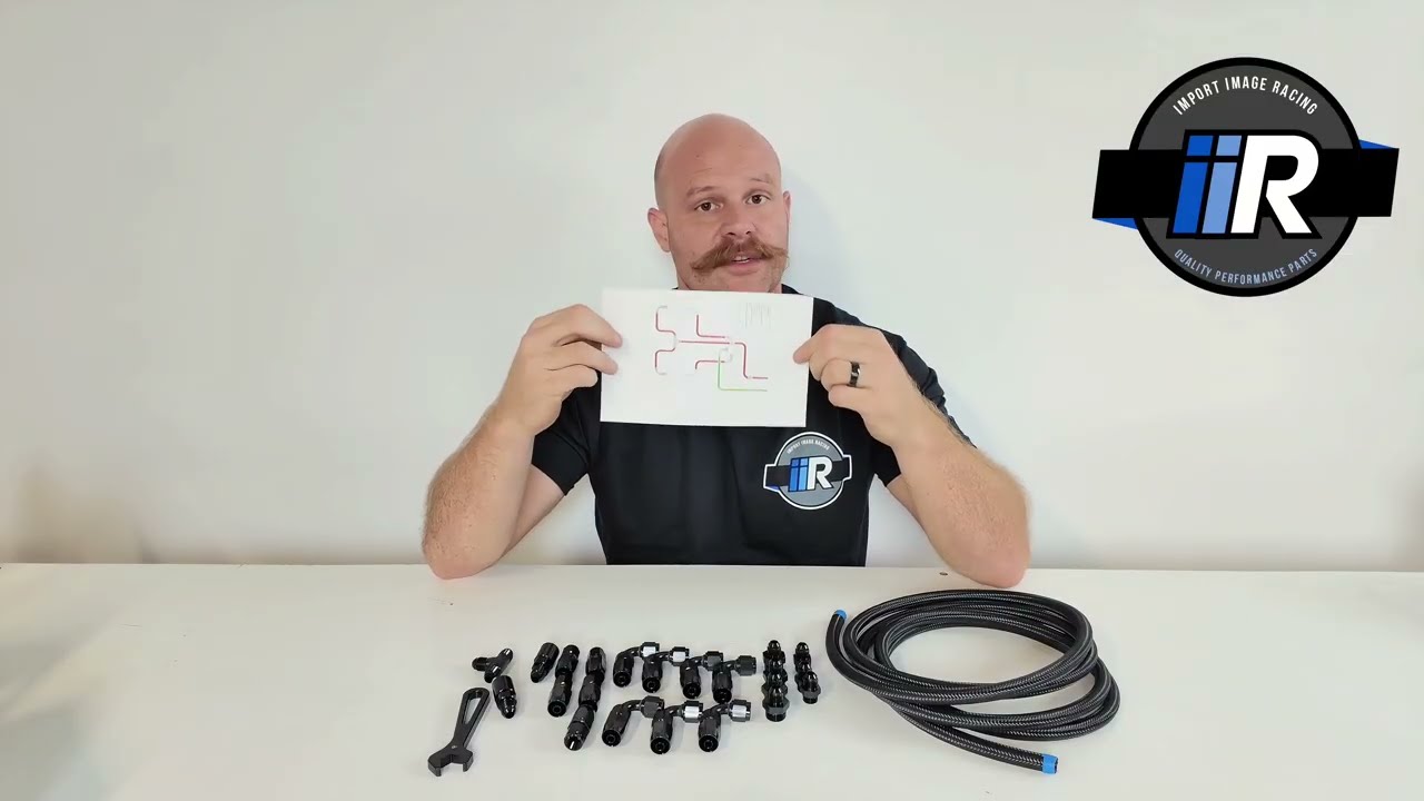 Torque Solution Braided Fuel Line Kit -6 AN Subaru WRX 02-14 / STI 07-21 | TS-SU-6FLK-AM