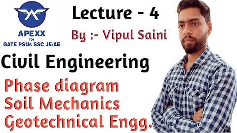 Lecture :- 4 Phase diagram / Soil Mechanics / Geotechnical Engg.