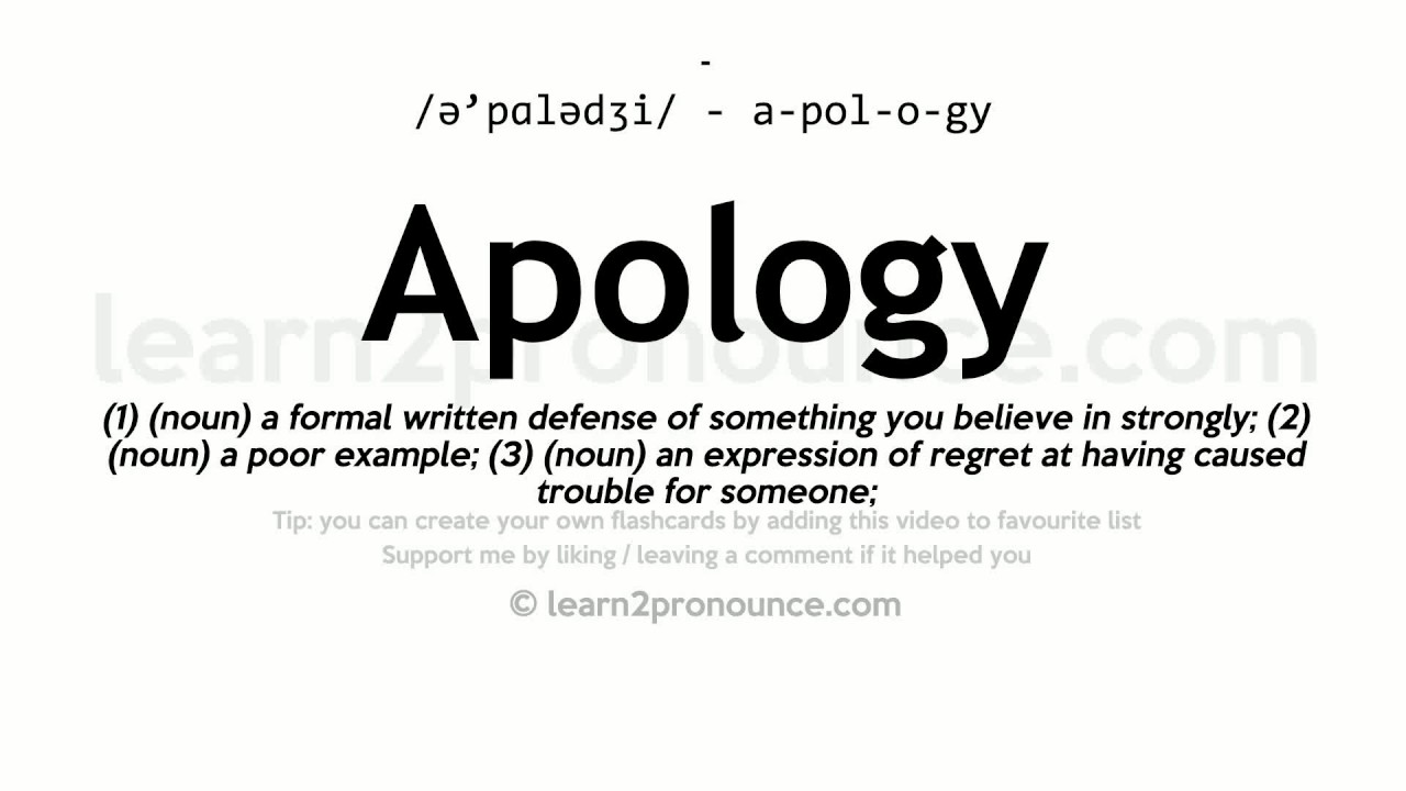 What is the noun of apologize?