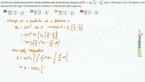 Let there be a spherically symmetric charge distribution with charge