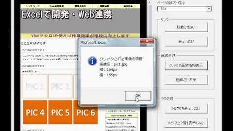 【Excel VBA Web連携】ホームページの画像を制御する