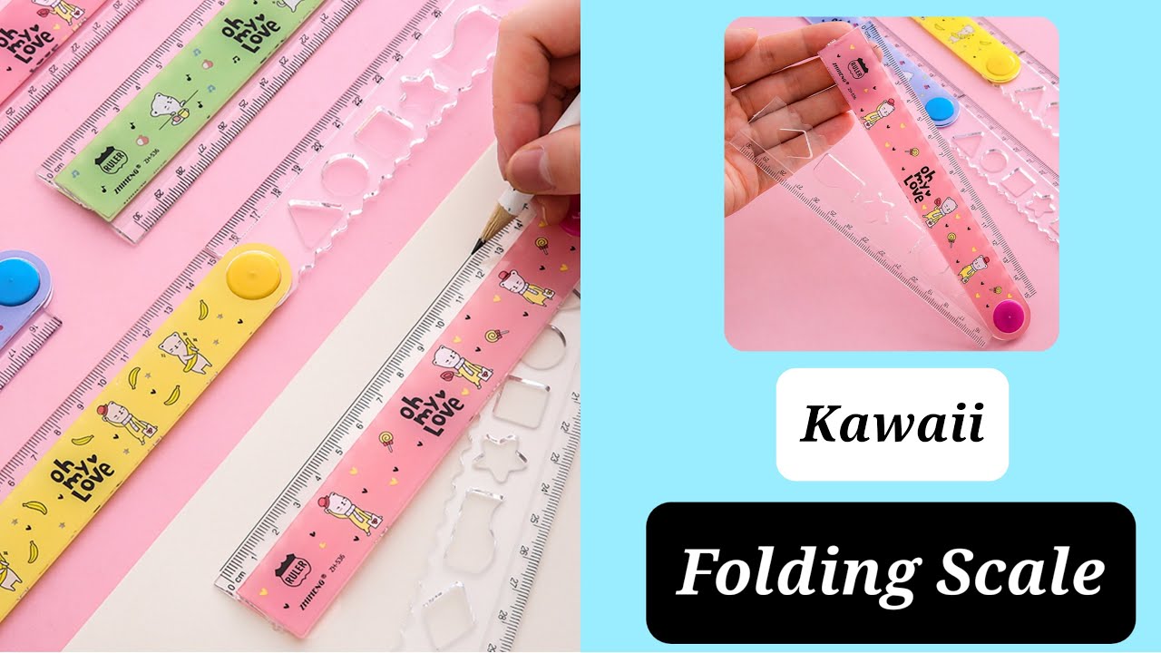 DIY Homemade Folding Scale or Ruler/Easy School Supplies DIY Ideas/How  To/Paper Scale/Cute Ruler 