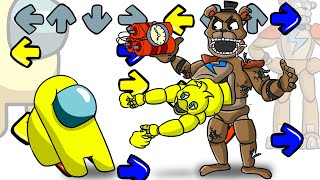 Mini Crewmate vs FNAF Security Breach Characters | Favorite Games Animation