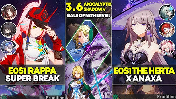 E0S1 Rappa Super Break & E0S1 The Herta x Anaxa | Apocalyptic Shadow 4 | Honkai Star Rail 3.6