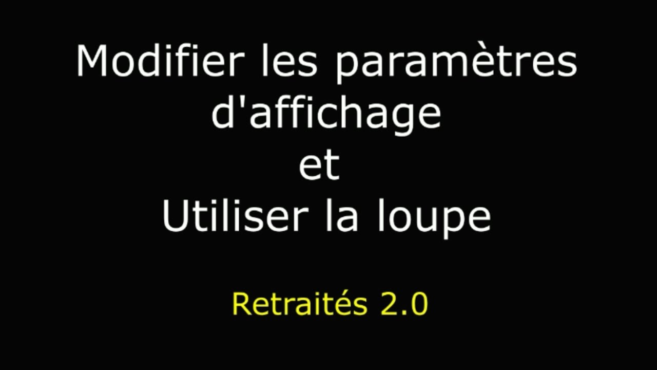 Windows 10 Modifier les paramètres d'affichage et utiliser la loupe