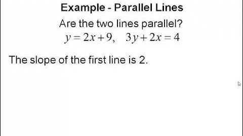 Parallel & Perpendicular Lines