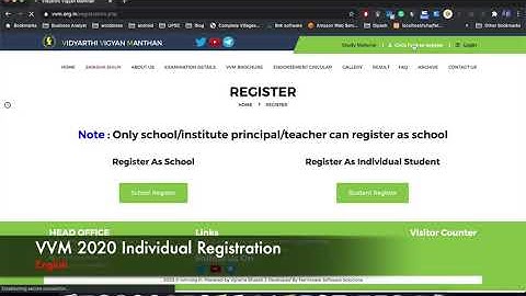 Individual Student Registration Process