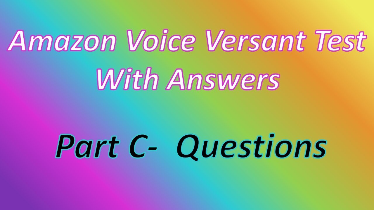 short answer questions in versant test